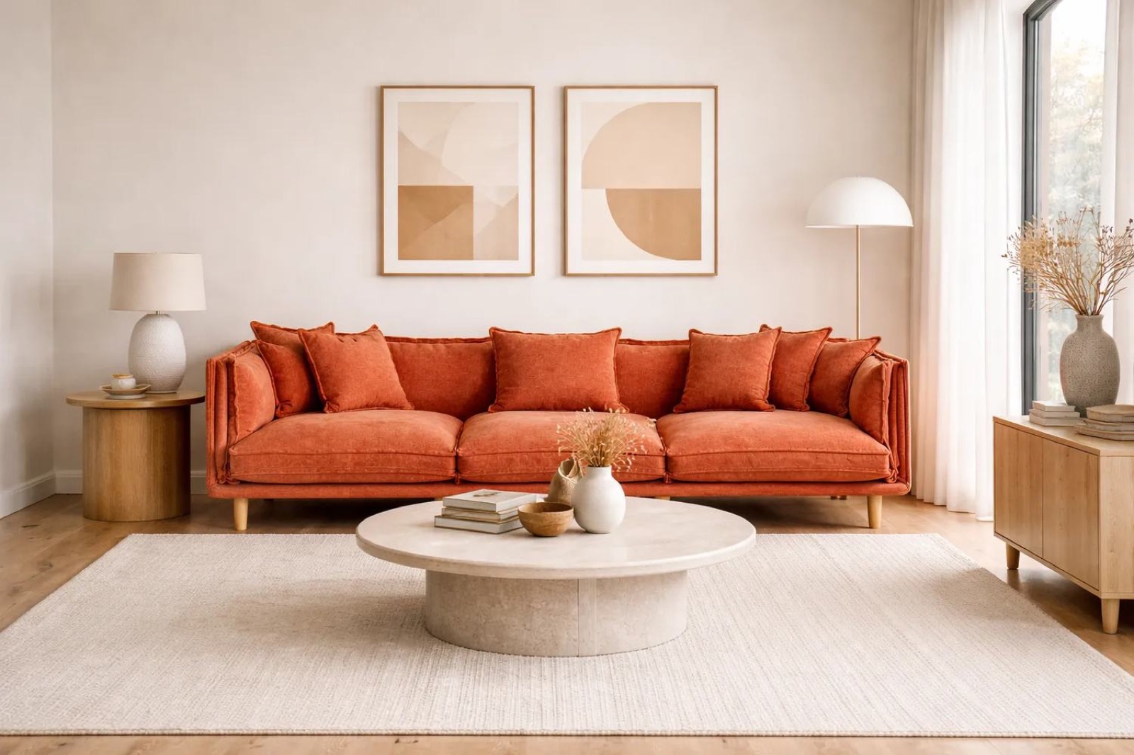 Sofa L Shape Gaiety in a living room