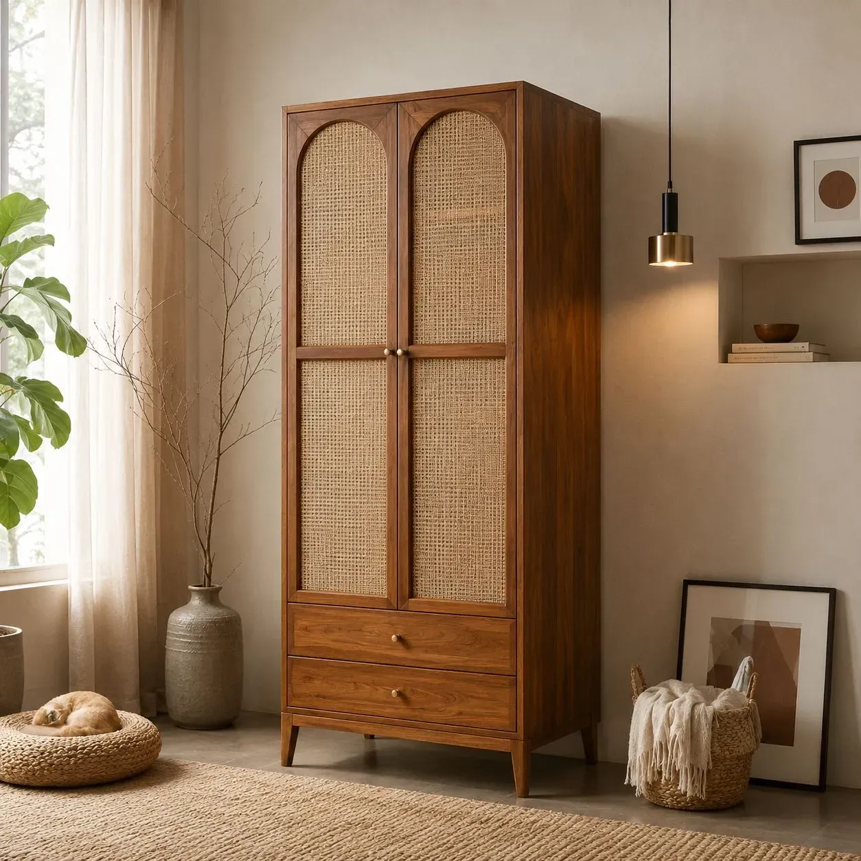 Wardrobe - Mylo (Teak Wood, NT01 - Natural).webp