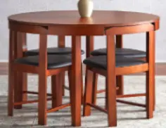 [A1DT10706] Dining Table Round Teak-Circle