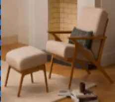 [NAAC10011]  Lounge Chair with Stool(Teak)- RELAX