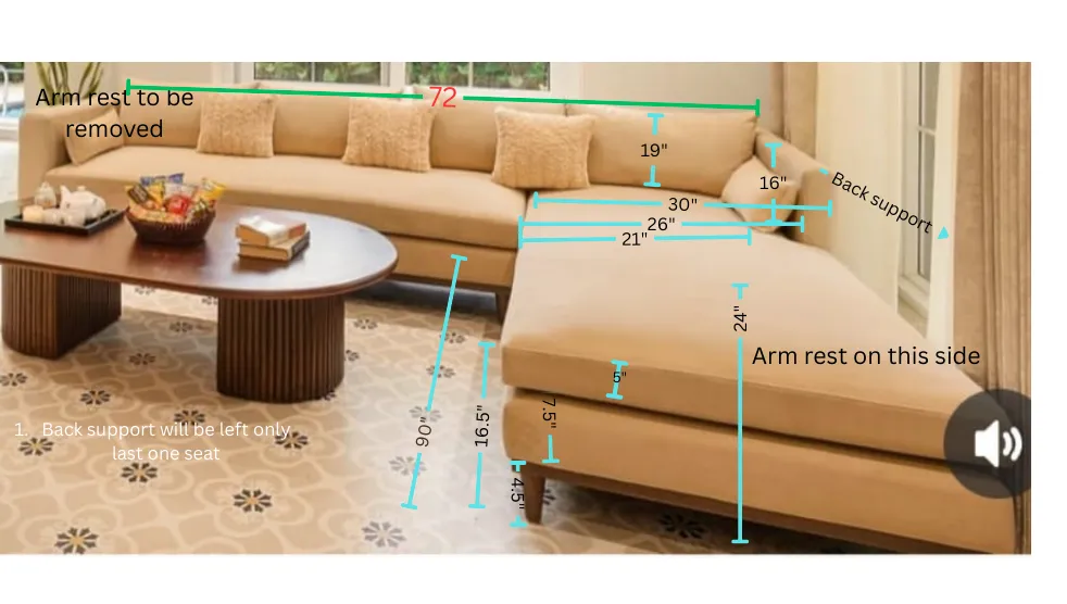 [A1SF10710] Sofa L Shape - MERRIMENT