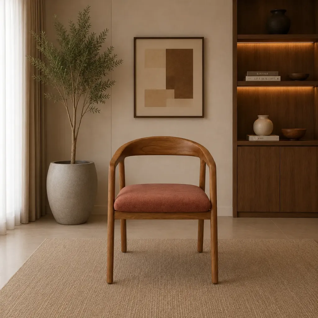 Dining Chair - Besuited (P) (NT01 - Natural, NR/Bailey [ Bailey 701 ])