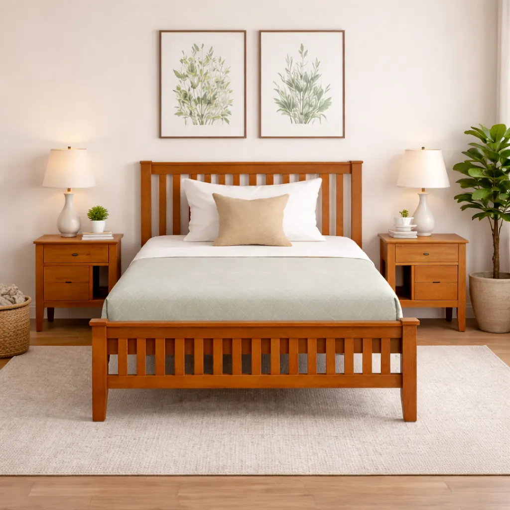 Single Bed - Bars (NT01 - Natural, No Storage, 75" x 36")
