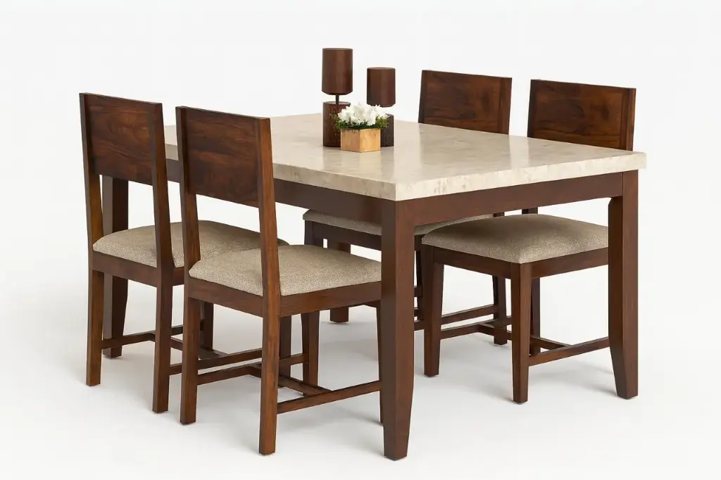 Dining Table - <Model> 4 seater dining set   (NT01 - Natural, NR/Bailey [ Bailey 701 ])