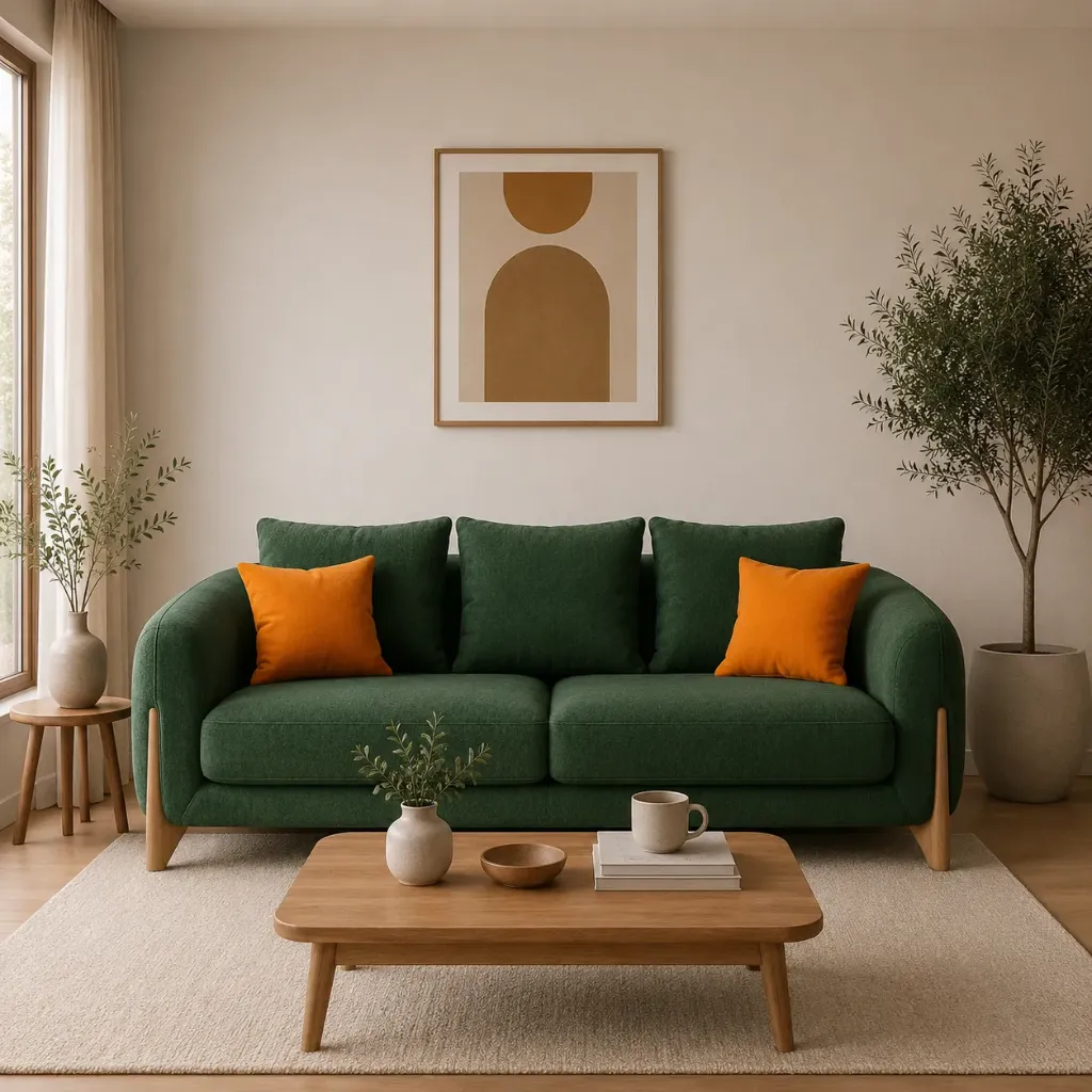 Three Seater Sofa - Grandeur (NT01 - Natural, NR/Bailey [ Bailey 701 ])