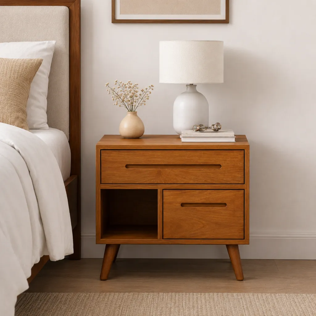 Bed Side Table - Bars (NT01 - Natural)