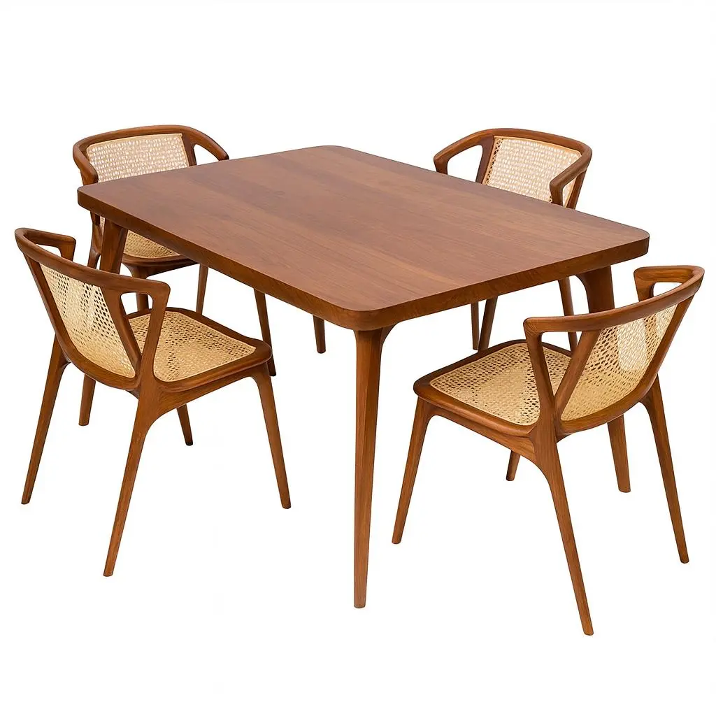 Dining Table Set - <Model> 4 seater dining set    (NT01 - Natural)