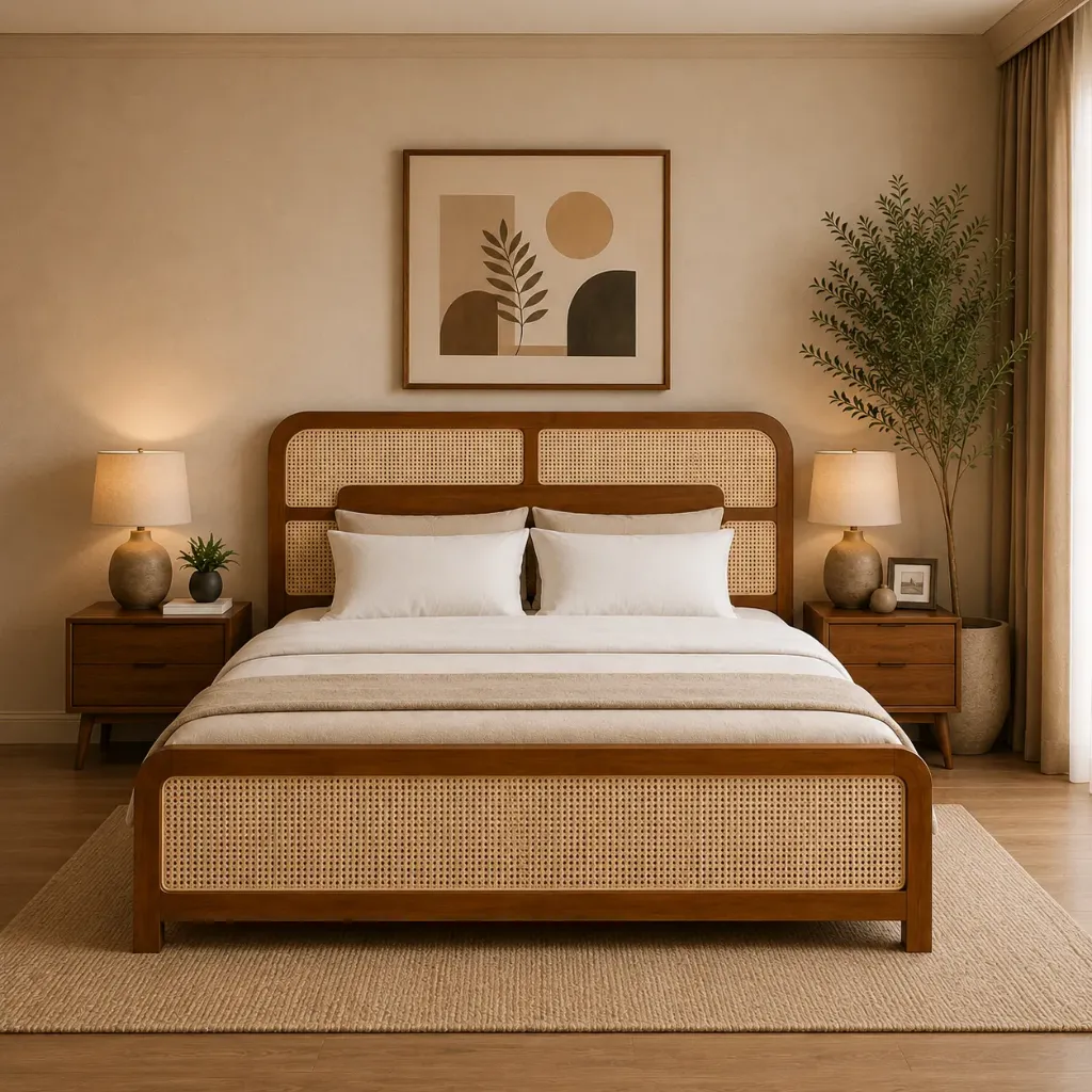 Double Bed - Blissoak (NT01 - Natural, No Storage, King Size  78" x 72")
