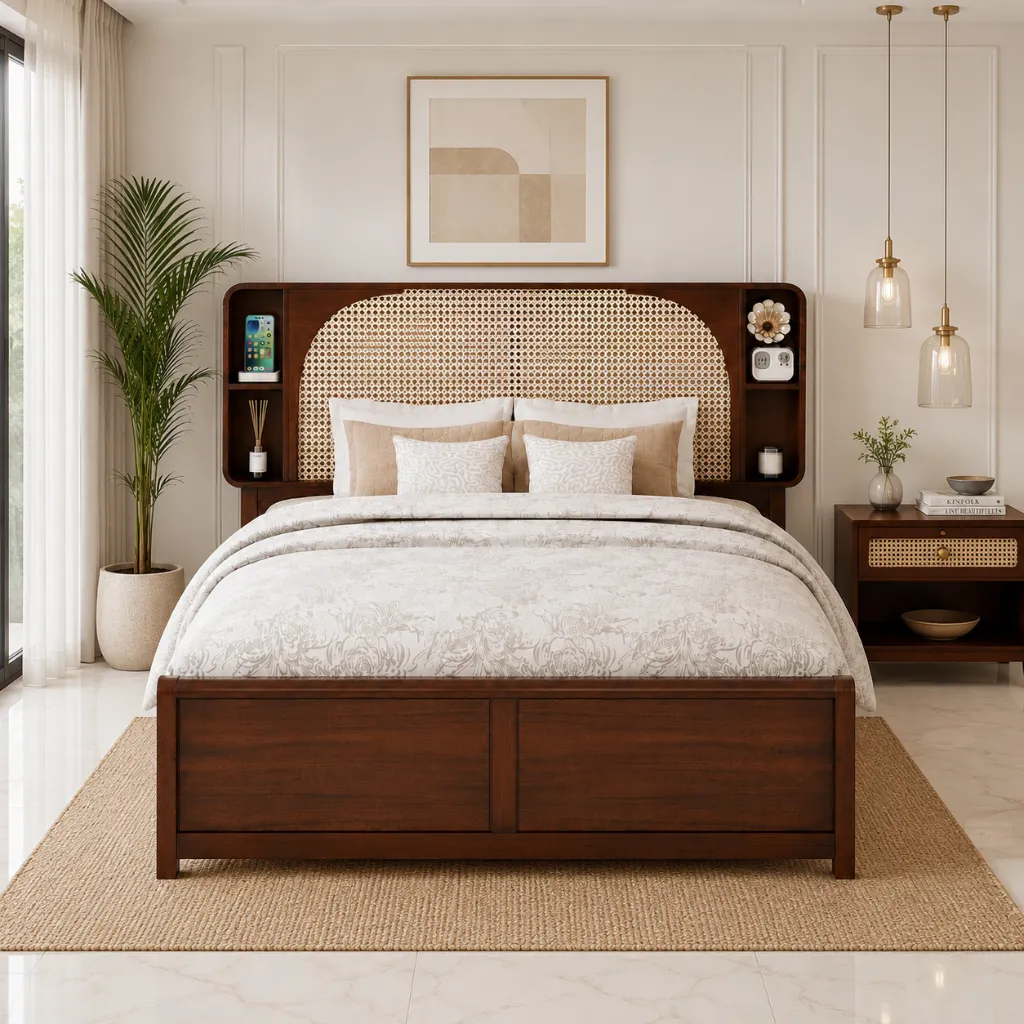 Double Bed - Joyrest (NT01 - Natural, No Storage, King Size  78" x 72")