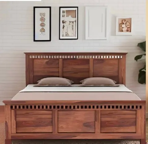 Double Bed - Kube (NT01 - Natural, No Storage, King Size  78" x 72")