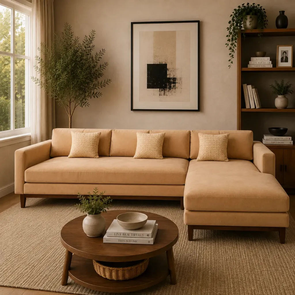 Sectional Sofa - Merriment (NT01 - Natural, NR/Bailey [ Bailey 701 ])