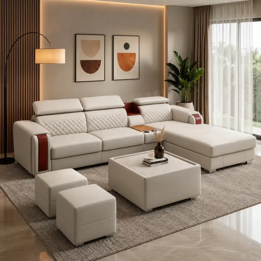 Sofa Set [RH Lounger+CT+2 OT] - Aryk