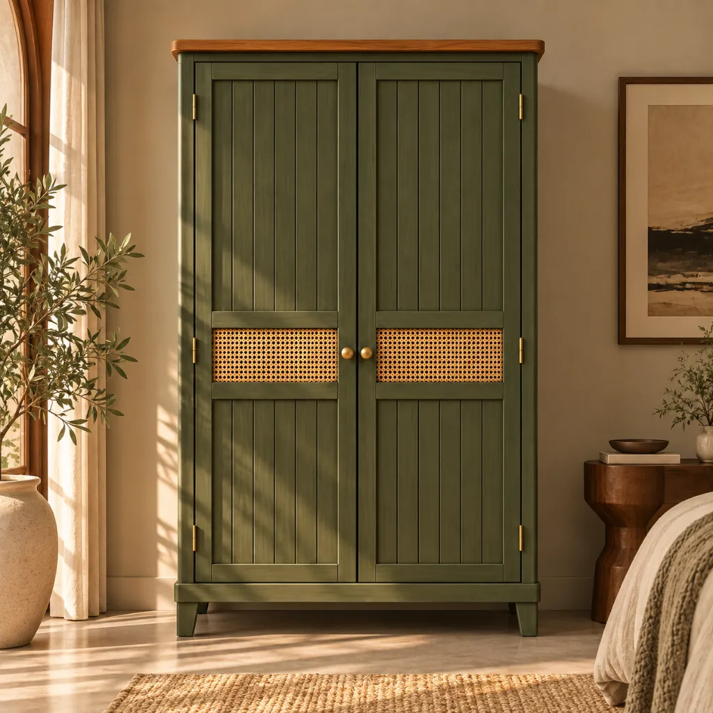 Wardrobe - Vana - Elan (Teak Wood, NT01 - Natural, 78"x42")